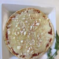 3-Cheese Pizza · Special blend of white mozzarella cheese, feta cheese and extra cheese.