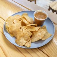 chips & Queso · House made vegan queso , tortilla chips for dipping. Soy Free, Gluten Free