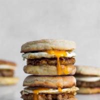 Sausage, Egg and Cheese Sandwich · Sausage, Egg and Cheese on English Muffin