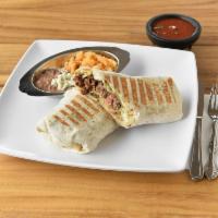 Burrito · Your choice of meat, beans, lettuce, tomato, cheese and sour cream wrapped in a flour tortil...