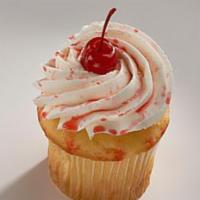 Cherry Chip · Our own cherry chip cake topped with our homemade buttercream and finished with a maraschino...
