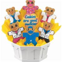 A264. Cookies are Good Medicine Bouquet · Take the doctor's advice and indulge in our hand-decorated get well cookies. Made with sugar...