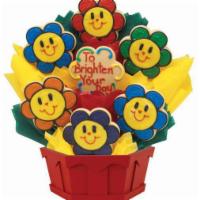 A5. Smiling Face Daisies Bouquet  · These daisy cookies are sure to brighten anyone's day. Made with sugar cookies. If you would...