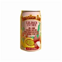 Lilikoi Lychee - 6 pack · Passion fruit juice and lychee flavor.
Made in Hawaii