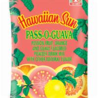 Pass-O-Guava · Passion fruit, orange and guava flavored drink mix. Just add water. Makes 1 Quart.