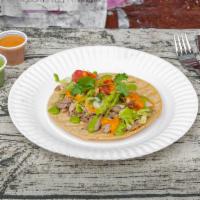 Duck Taco · Soft Corn Tortilla, Braised Duck, Pico de Gallo, Lettuce, Habanero Sauce, Avocado Sauce