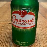 Guaraná Antarctica · Guarana flavoured soft drink, made from Amazon Rainforest fruit. 
