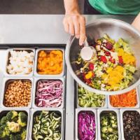 Make Your Own Salad with Drink · Choice of 5 veggies and 1 meat. Comes with drink. Choose your flava chicken