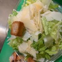 Caesar Salad · Romaine lettuce, shaved parmesan, homemade croutons, creamy caesar dressing