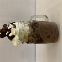 Brownie Sundae Ice Cream · Chocolate or Vanilla gelato, fudge brownie, with chocolate fudge syrup and whipped cream. Ad...
