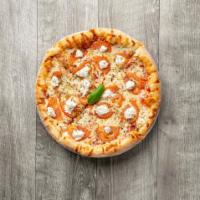 Margarita Pizza · Tomatoes, ricotta cheese and fresh basil.