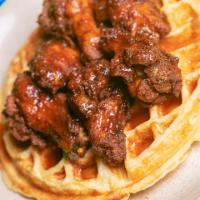 Chicken and Whole Waffle · Buttermilk waffle with cage-free fried chicken. Dinners drive-ins dives.