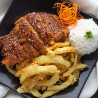 Fuji Chicken · Panko crusted tender white chicken breast finished with our house green apple teriyaki sauce...