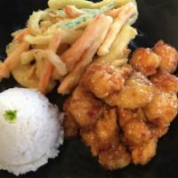Sumo's Orange Chicken NEW! · Delicious crispy chicken wok-tossed in our sweet and spicy sauce, served with steamed rice a...