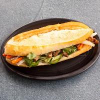 76. Grilled Pork Sandwich · Banh mi thit heo nuong.