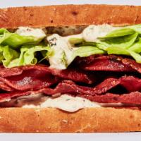 BLT on hero · bacon, lettuce, and tomato 
