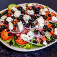Greek Salad · Fresh lettuce mixed with fresh tomato, cucumbers, and onions dressed with a homemade citrus ...