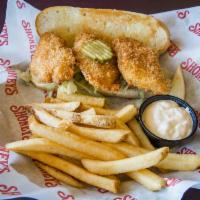 Shoney's Fish Sandwich · Codfish filets, hand-breaded in our homemade bread crumbs and lightly fried. Served on a toa...