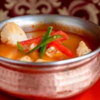 Seafood Soup · Mild seafood broth with assorted seafood. Garnished with julienne vegetables.