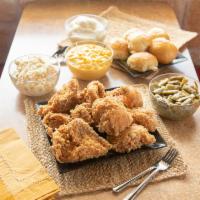 16 Pieces Fried Chicken Family Meal · Served with 3 large sides and 6 pieces of rolls or biscuits.