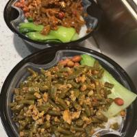 Sour Bean with Mince Pork Meat Rice Noodle酸豆角肉沫米粉 · 
