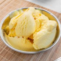 Mango Ice Cream · Indian homemade fresh mango ice cream.