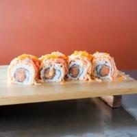 Rock and Roll · Spicy salmon roll and  crab meat on top.&  spicy mayo on top