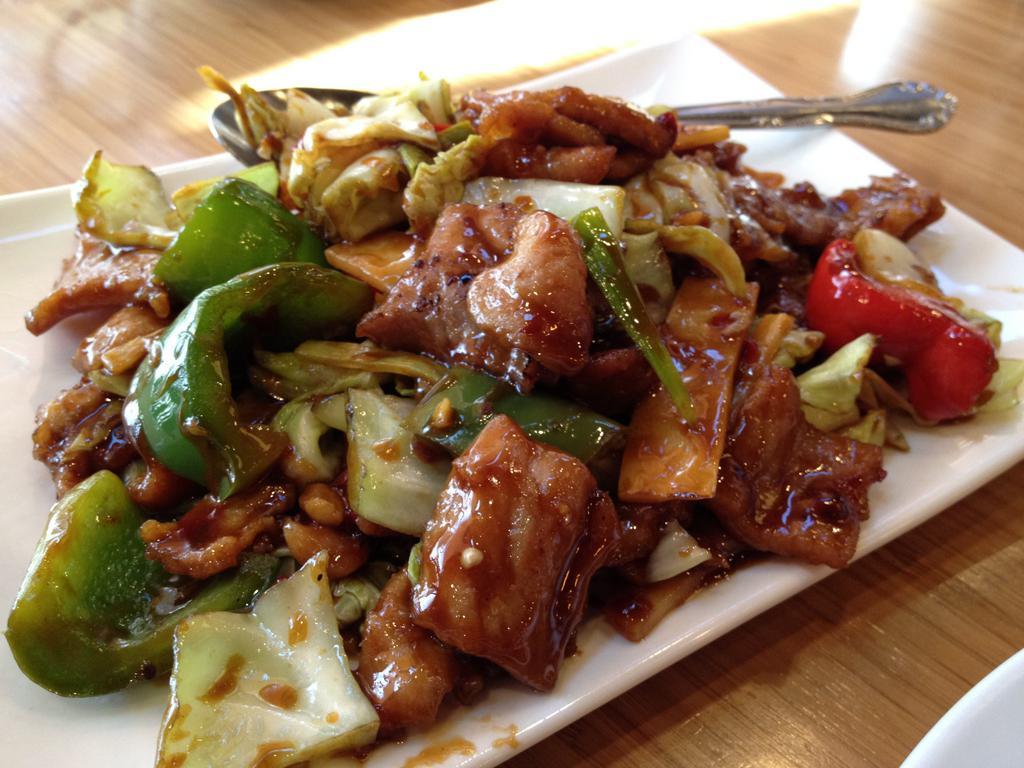 Double Sauteed Pork · Original Chinese version. Hot and spicy.