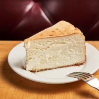 Cheesecake · Homemade New York style (baked fresh daily) choice of plain or strawberry.