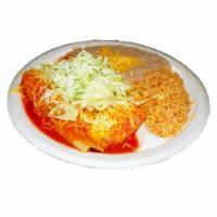 2 Cheese Enchiladas Plate · 2 Cheese Enchiladas any meat can be added-on.
Served with rice and beans.