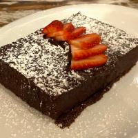 Chocolate Torta · Rich Creamy Flourless Chocolate Cake with a Hint of Coffee Liquor, Fresh Cream & Strawberrie...
