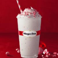 Peppermint Bark Shake · Served with Peppermint Bark ice cream blended and topped with whipped cream and crushed pepp...