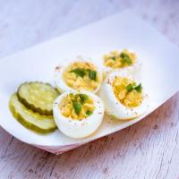 Bacon Jalapeno Deviled Eggs · Creamy deviled eggs with crispy bacon and a jalapeno bite.