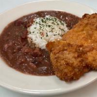 Red Beans & Rice w/ Chicken · Homemade New Orleans style red beans with fried, blackened, or grilled chicken.