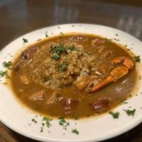 Gumbo (Bowl) · Housemade dark roux, with chicken, shrimp, sausage, and crab.  You've got to taste it.
