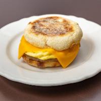 English Muffin with Sausage and Egg & cheese · You can add or subtract egg or cheese