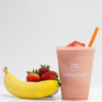 Strawberry Surf Smoothie · A delicious blend of Orange Leaf vanilla yogurt, fresh strawberries, fresh banana and fresh ...
