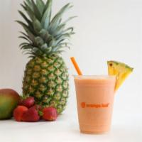 Wild Mango Smoothie · With mango, strawberry, pineapple, and vanilla yogurt. Vegetarian. Gluten-Free.
