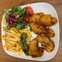 Chicken Fingers with French Fries · 4 pieces. Served with chef's special sauce.