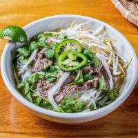 Rib Eye Pho · The Rib Eye packaged for take-out Pho's is served raw; the broth must be re-heated to 212F i...