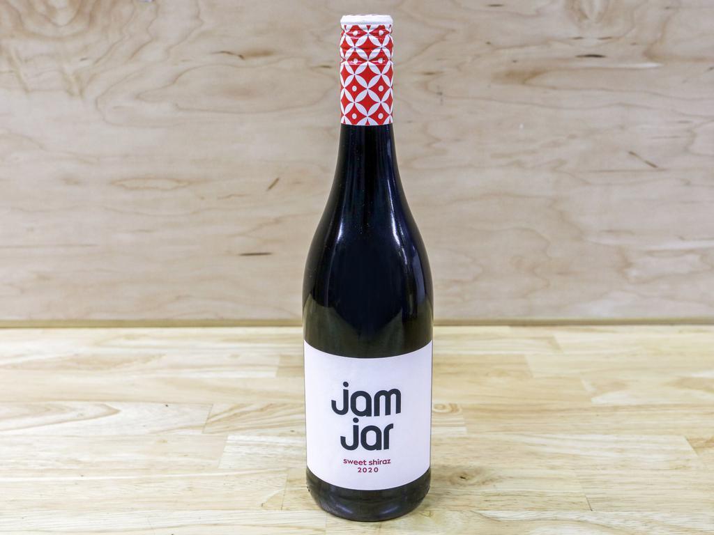 JAM JAR SWEET SHIRAZ 750ML · A more fun style than your typical Shiraz, this fresh, fruity, semi-sweet wine displays aromas and flavors of ripe, juicy berries with dark chocolate undertones. The perfect balance between sweetness and acidity makes for a refreshing approachability. Must be 21 to purchase.