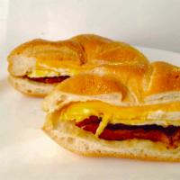Turkey Bacon, Egg, and Cheese Sandwich · 