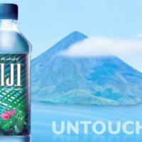 Fiji Water · EARTH'S FINEST WATER.
BOTTLED AT THE SOURCE, UNTOUCHED BY MAN.