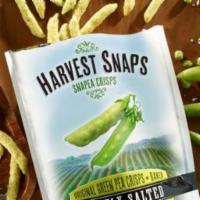 Harvest Snaps Crisps · Baked Green Pea, Lentil Bean and Black Bean Crisps.