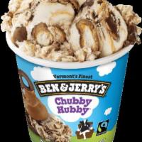 Chubby Hubby (K) · Vanilla Malt Ice Cream with Peanutty Fudge-covered Pretzels with Fudge & Peanut Buttery Swirls