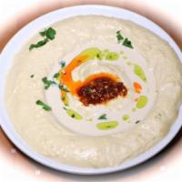 Hummus · Dip made from chickpeas.