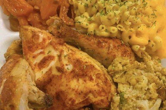 Baked Chicken · All dinners comes with 2 sides and 2 cornbread muffin.
