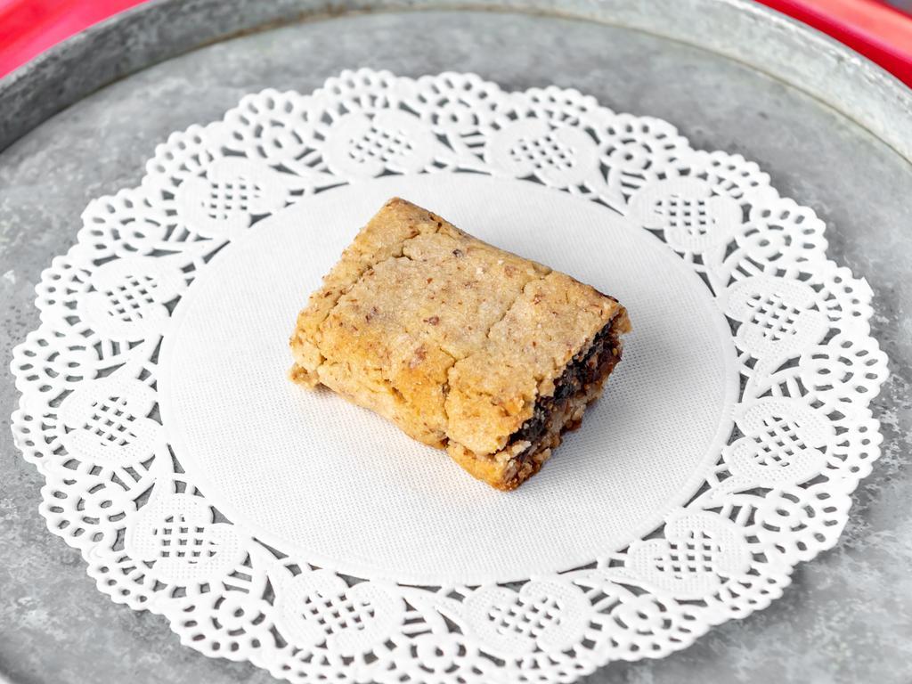 Fig Buddies · Gluten-free almond cookie with house-made fig filling.  Inspired by Fig Newtons, but with a healthier twist!  Vegan.