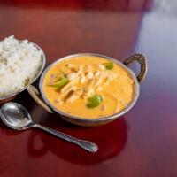 Thai Red Curry · Chicken, beef, pork, or tofu. Comes with bamboo shoots and coconut milk.