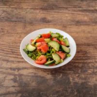 Mix Green Salad · Organic green mixed and tomato.
